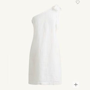 NWT J.Crew One-Shoulder Linen Shift Dress - Size Small